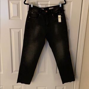 Anthropologie Black Straight-leg Jeans